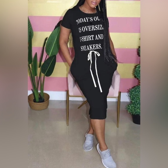 Blu Trends Dresses & Skirts - T-Shirt Dress…Black T-Shirt Dress